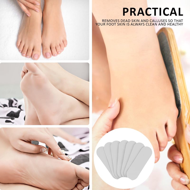 UPIQNG 60pcs Foot File Refills Pedicure Rasp Replacement Pads Self- Adhesive Coarse and Fine Sandpaper Reusable Callus Remover Tool (Grey) - Image 5